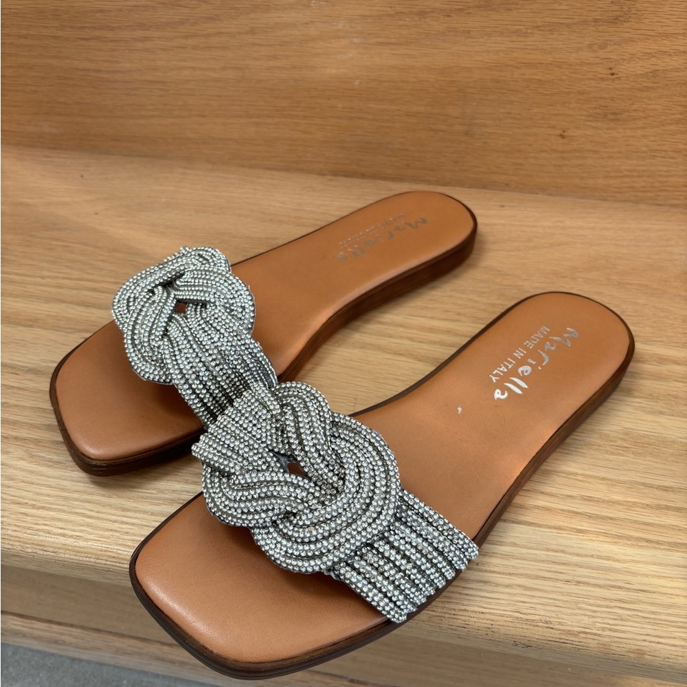 MARELLA Silver Beaded Sandals